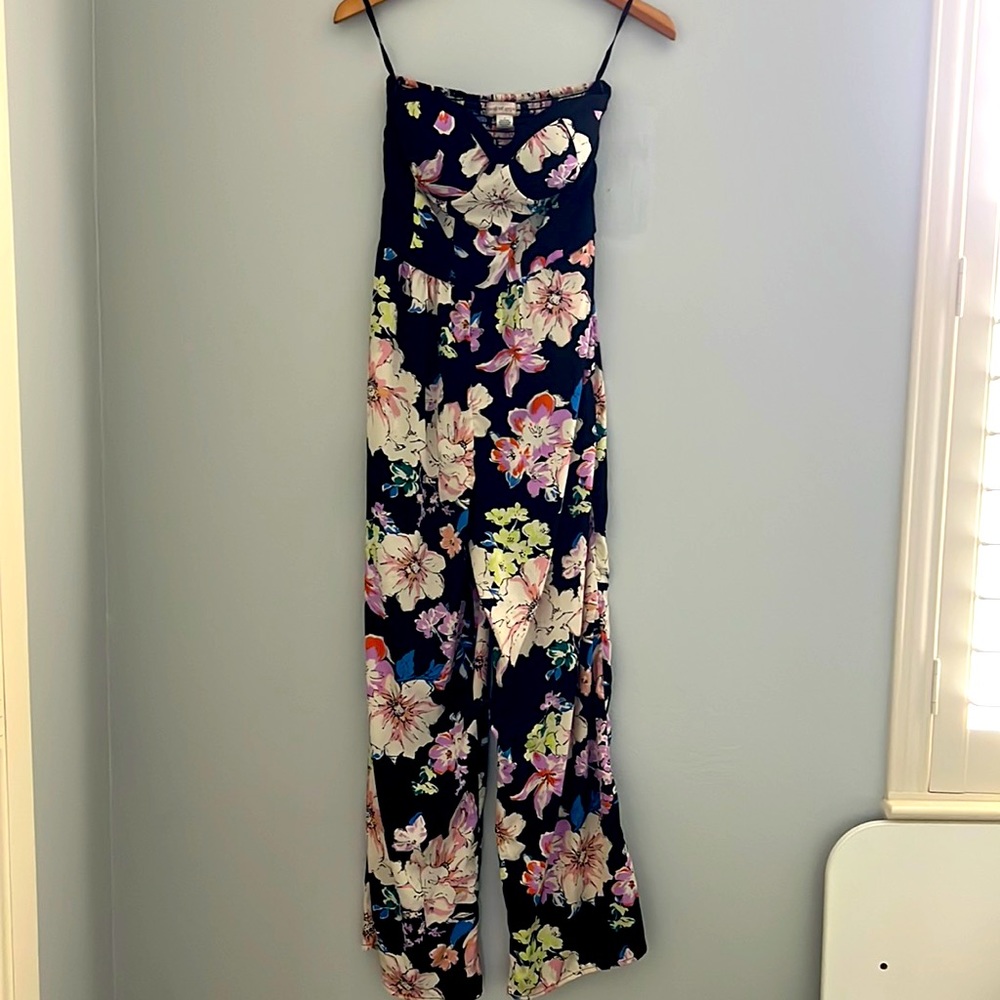 Floral black jumpsuit